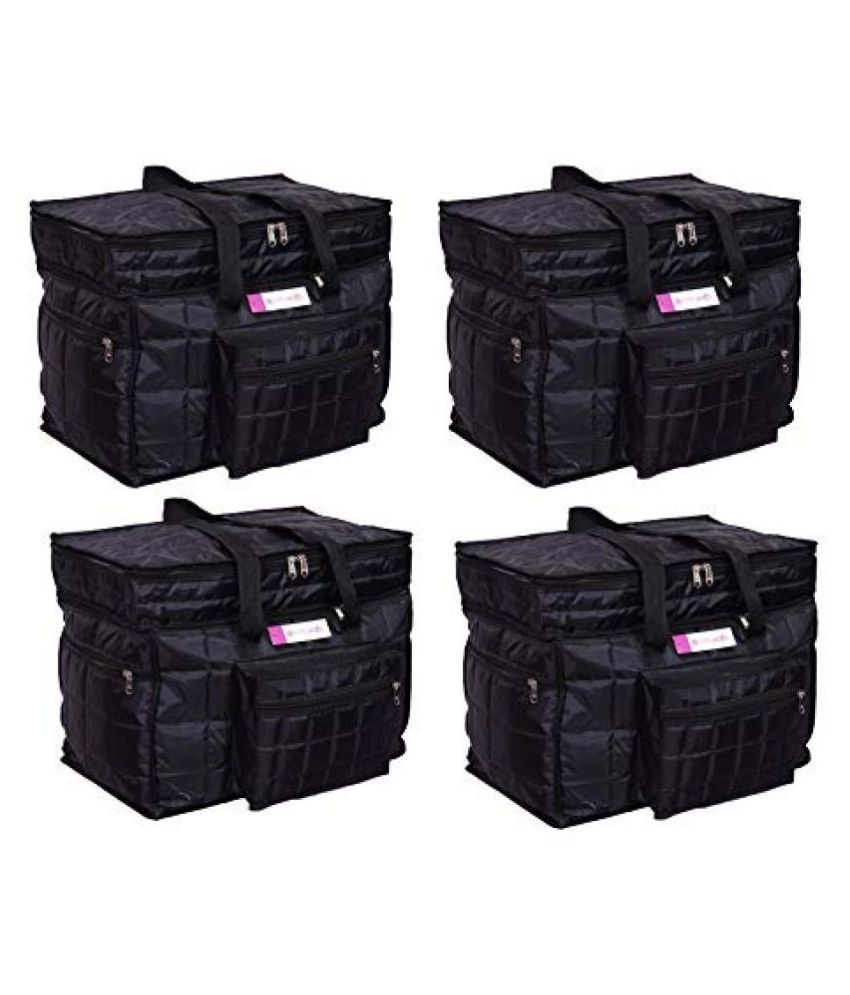     			PrettyKrafts Nylon Travel Air Bag X-Large Black Set of 4 Bags