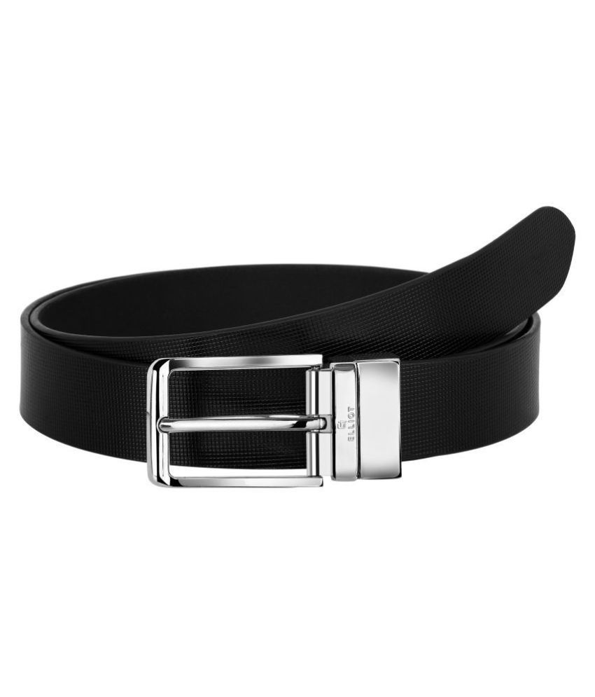     			Elliot Black Leather Formal Belt