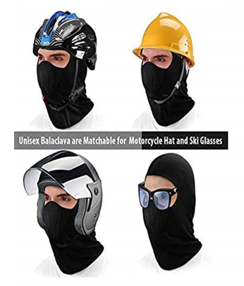 9lives Unisex Full Face Cover Breathable Cotton Blend Balaclava/ Rider ...