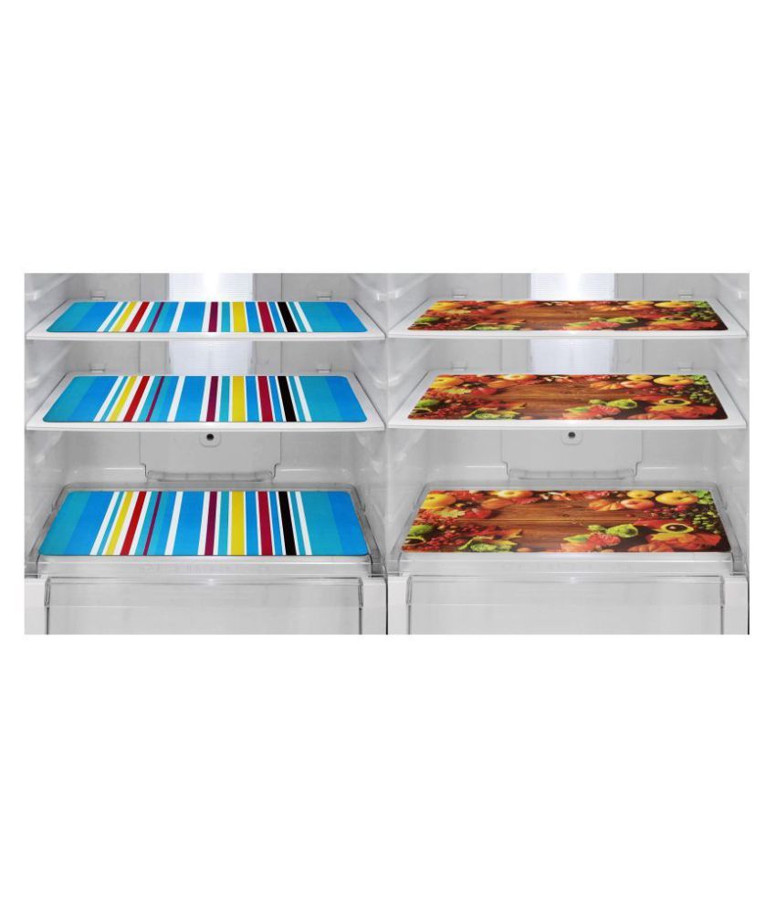     			Revexo Set of 6 PVC Multi Fridge Mats