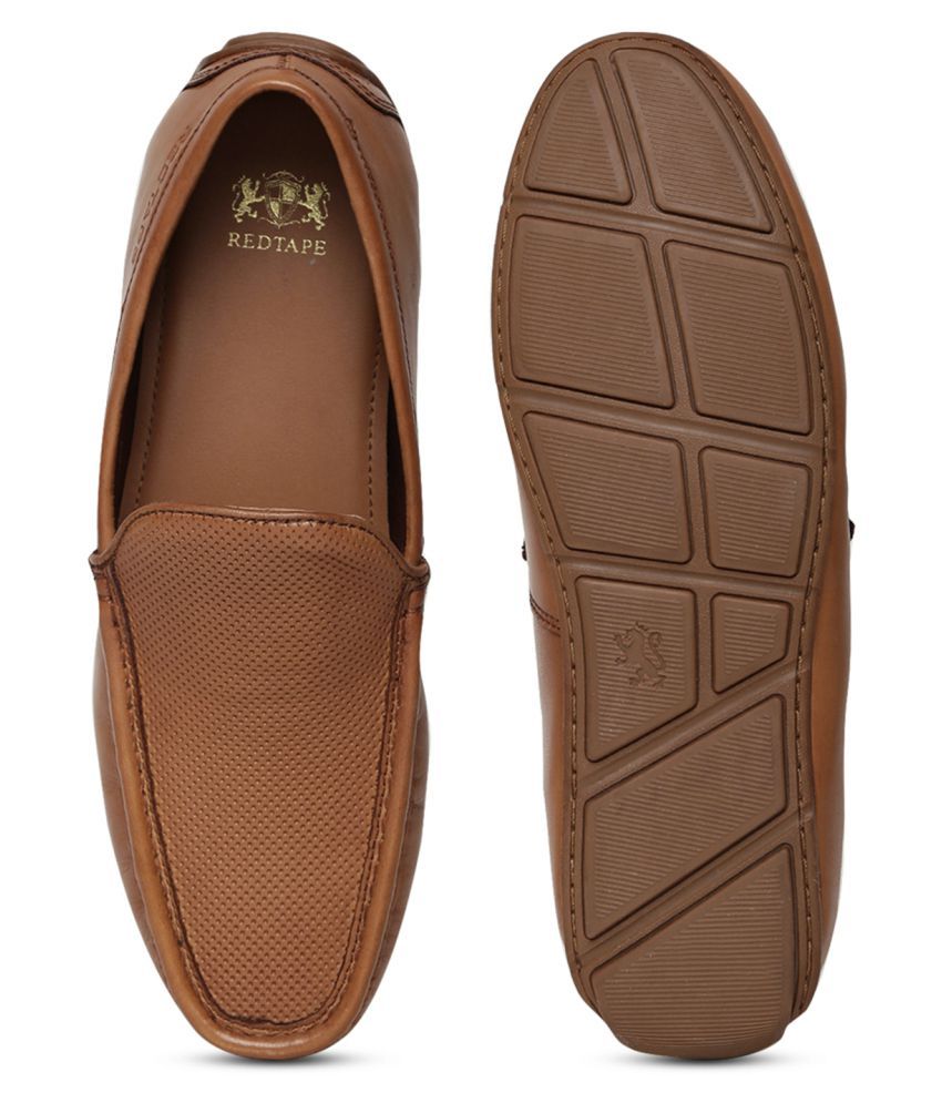 red tape genuine leather slip on shoes