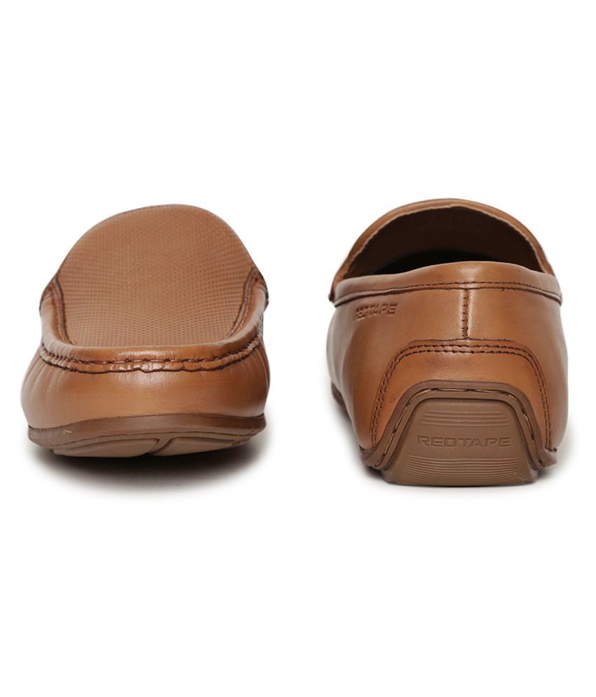 red tape genuine leather slip on shoes