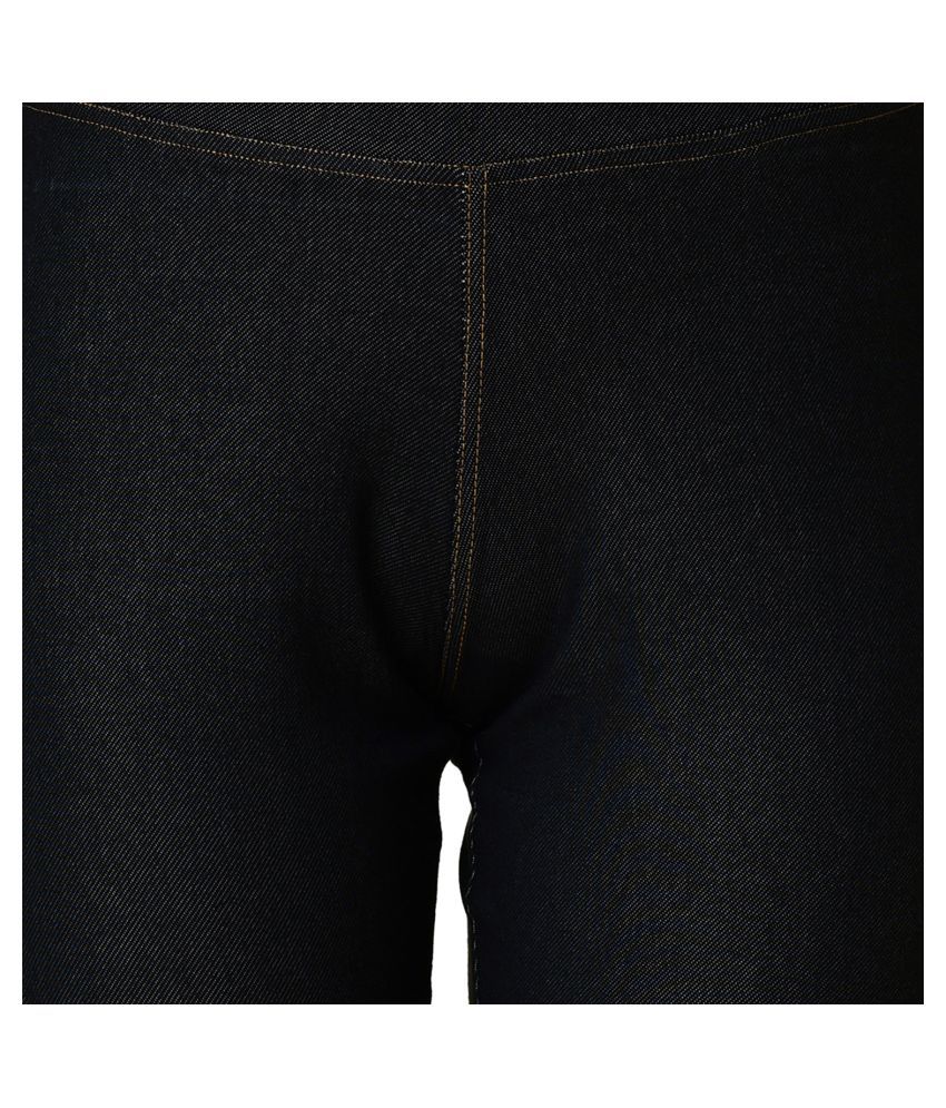 black cotton jeggings