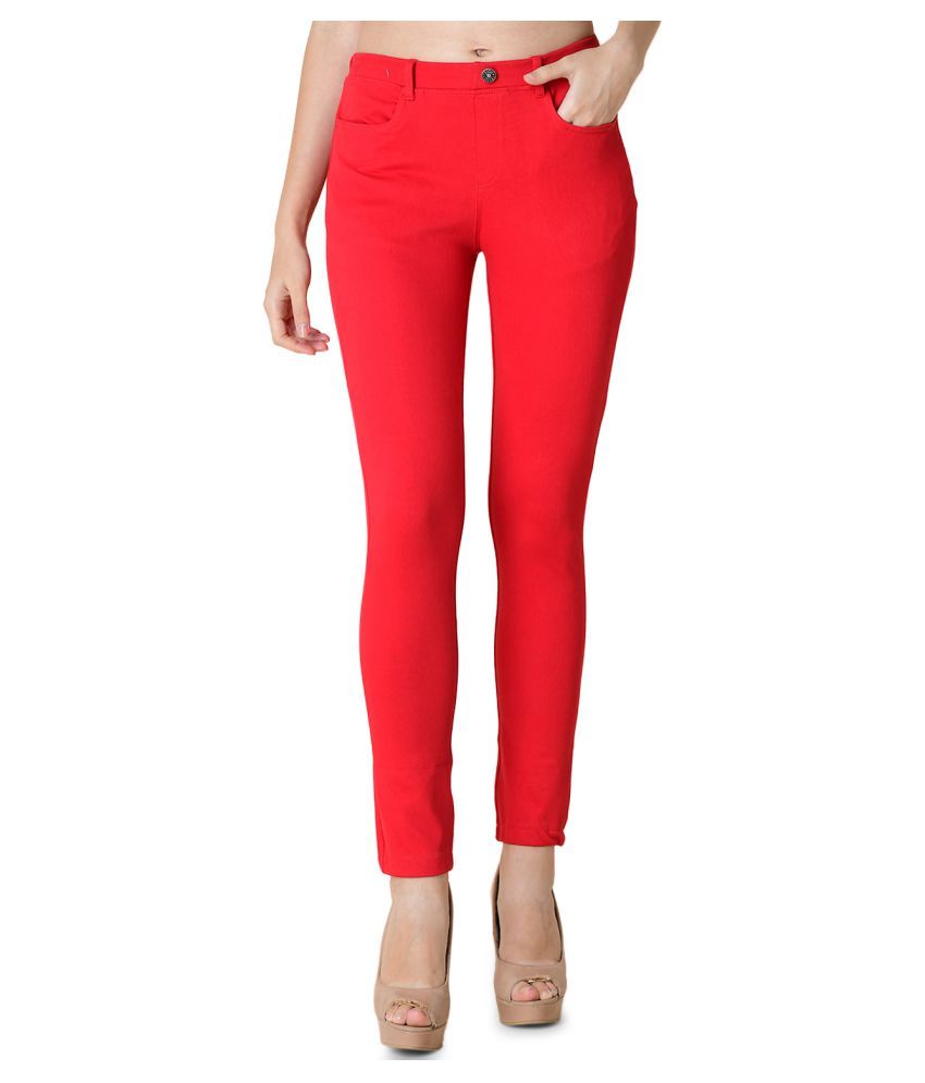 red jeggings online