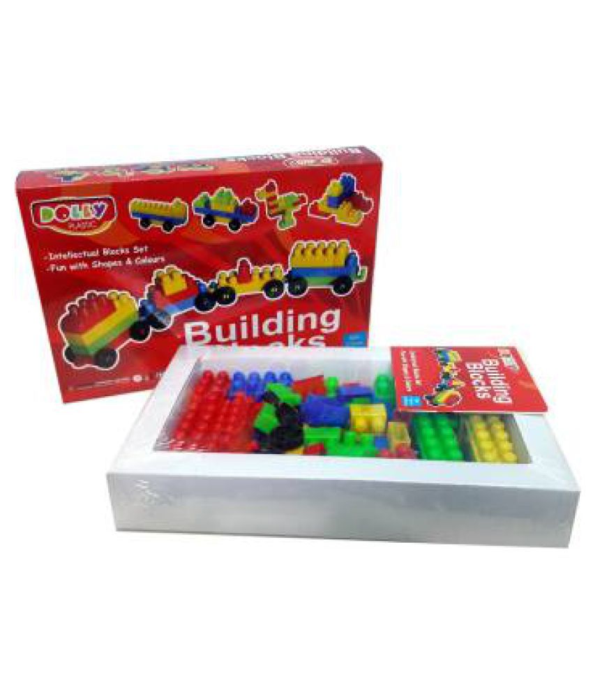 Skill Development Kids Dolly Plastic Building Blocks For Kids