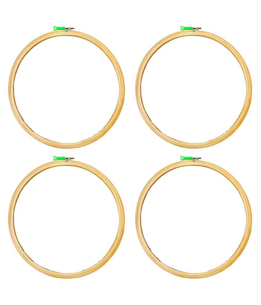 Udhayam wooden embroidery ring frame hoop size 10 inches 4 pcs combo Udhayam wooden embroidery ring frame hoop size 10 inches 4 pcs combo