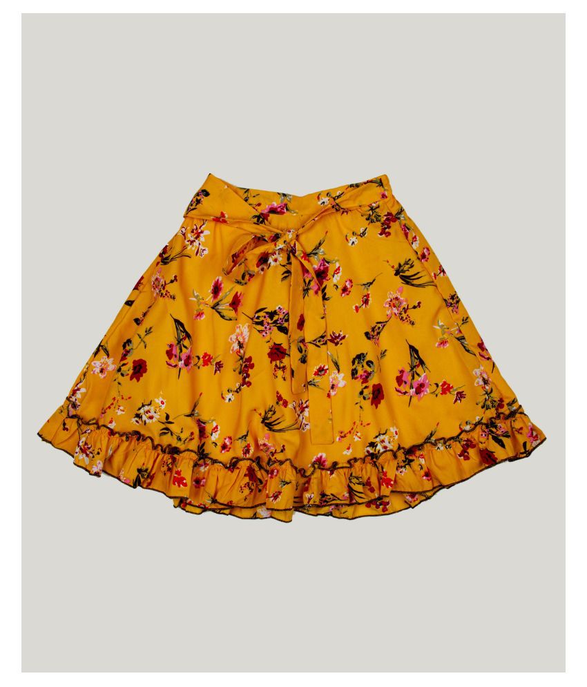 Yellow Floral Printed Skirt - Buy Yellow Floral Printed Skirt Online at ...