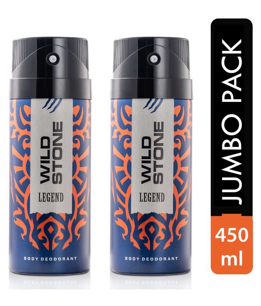     			Wild Stone Legend Deodorant for Men 225ml each, Pack of 2