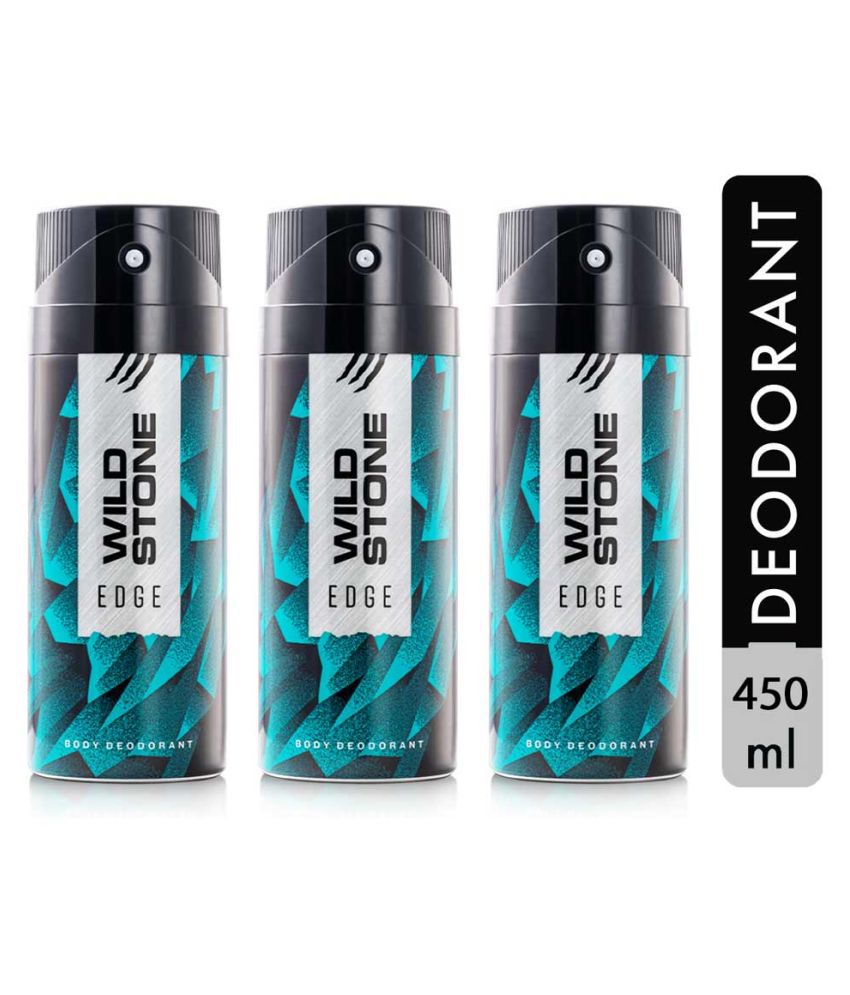     			Wild Stone Edge Deodorant Spray - For Men (450 ml, Pack of 3)