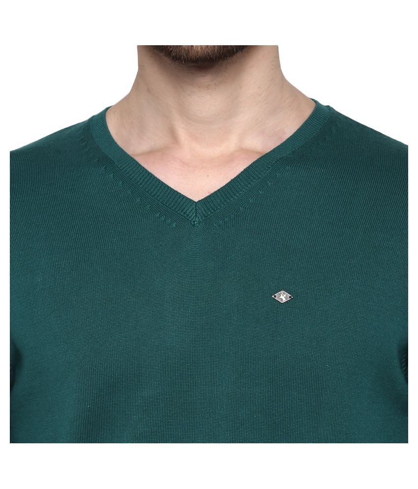 Cantabil Cotton Blend Green Solids T-Shirt - Buy Cantabil Cotton Blend ...
