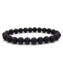 Astrodidi Black Lava Stone Bracelet For Men And Women Handmade And Stretchable