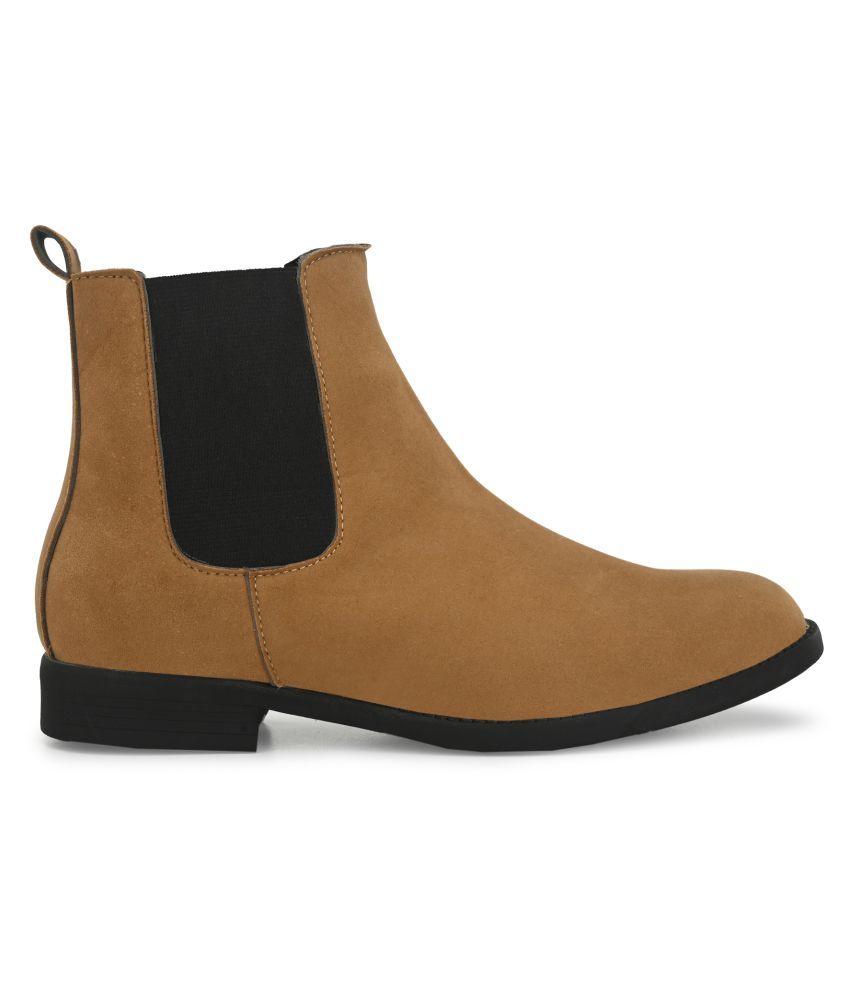 tanned chelsea boots