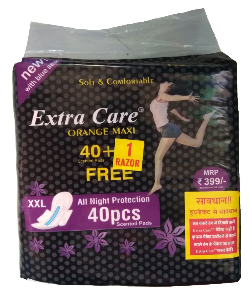 EXTRA CARE ORANGE MAXI XXL 40 Sanitary Pads Buy EXTRA CARE ORANGE MAXI