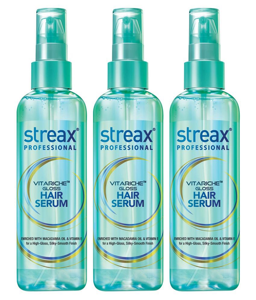 Streax VitaRiche Gloss Hair Serum 115 mL Pack of 3: Buy Streax VitaRiche  Gloss Hair Serum 115 mL Pack of 3 at Best Prices in India - Snapdeal