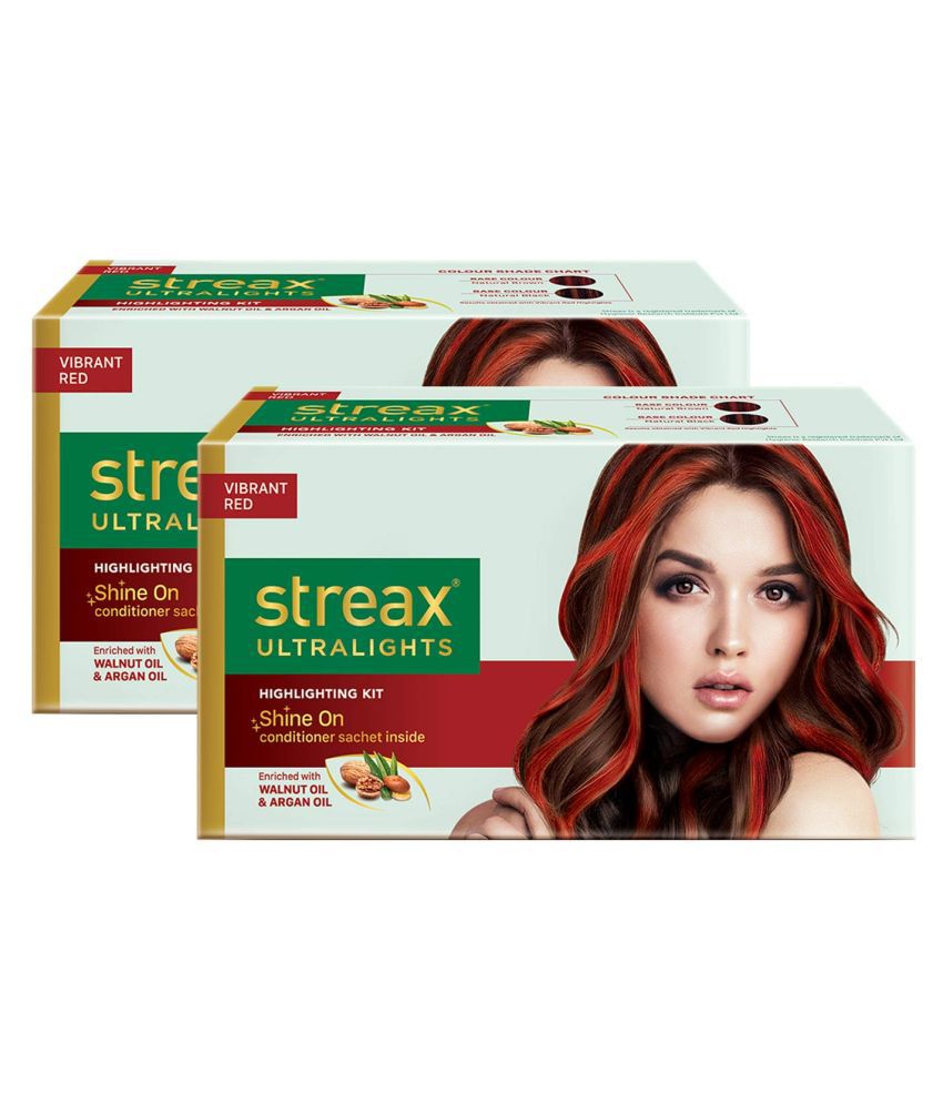 Streax Ultralights Temporary Hair Color Red Vibrant Red 60 g Pack of 2: Buy  Streax Ultralights Temporary Hair Color Red Vibrant Red 60 g Pack of 2 at  Best Prices in India - Snapdeal