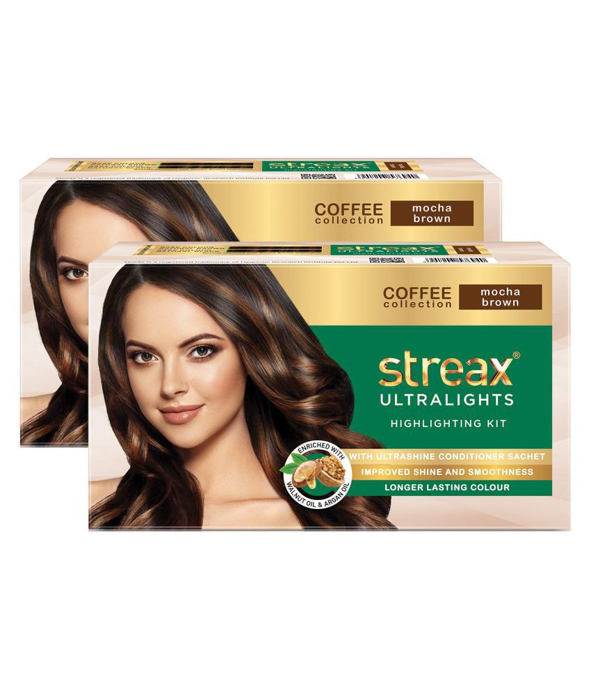 Streax Ultralights Temporary Hair Color Brown Mocha Brown 60 g Pack of 2:  Buy Streax Ultralights Temporary Hair Color Brown Mocha Brown 60 g Pack of 2  at Best Prices in India - Snapdeal