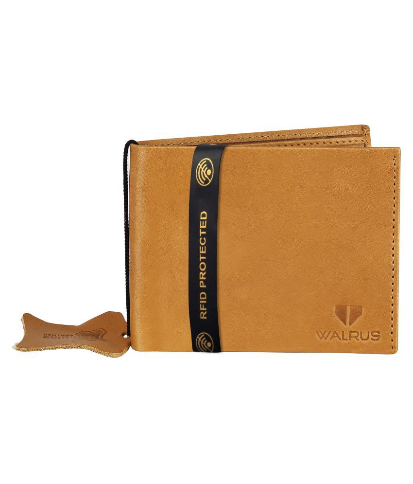     			Walrus Leather Beige Casual Regular Wallet