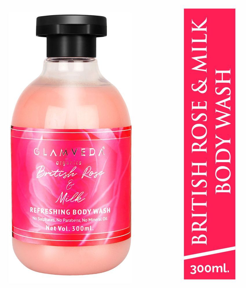 Glamveda British Rose & Milk Refreshing Body Wash 300 mL