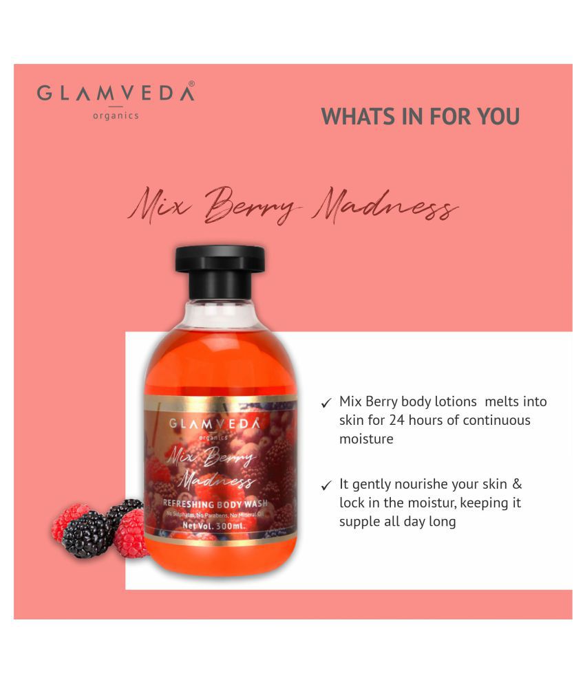 Glamveda Mix Berry Madness Refreshing Body Wash 300 Ml Buy Glamveda