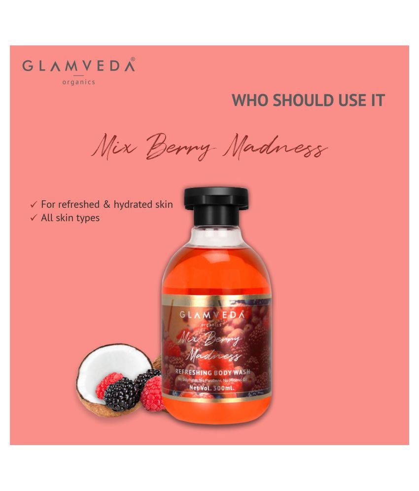 Glamveda Mix Berry Madness Refreshing Body Wash 300 Ml Buy Glamveda