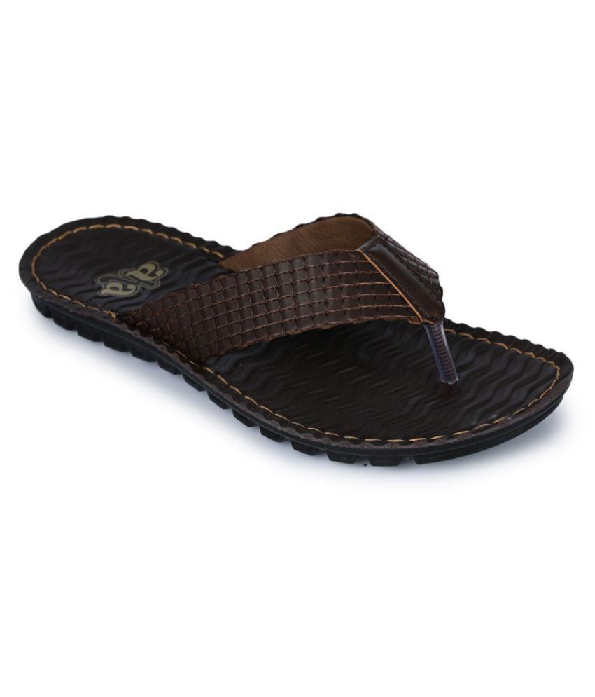     			Liberty - Brown  Synthetic Thong Flip Flop