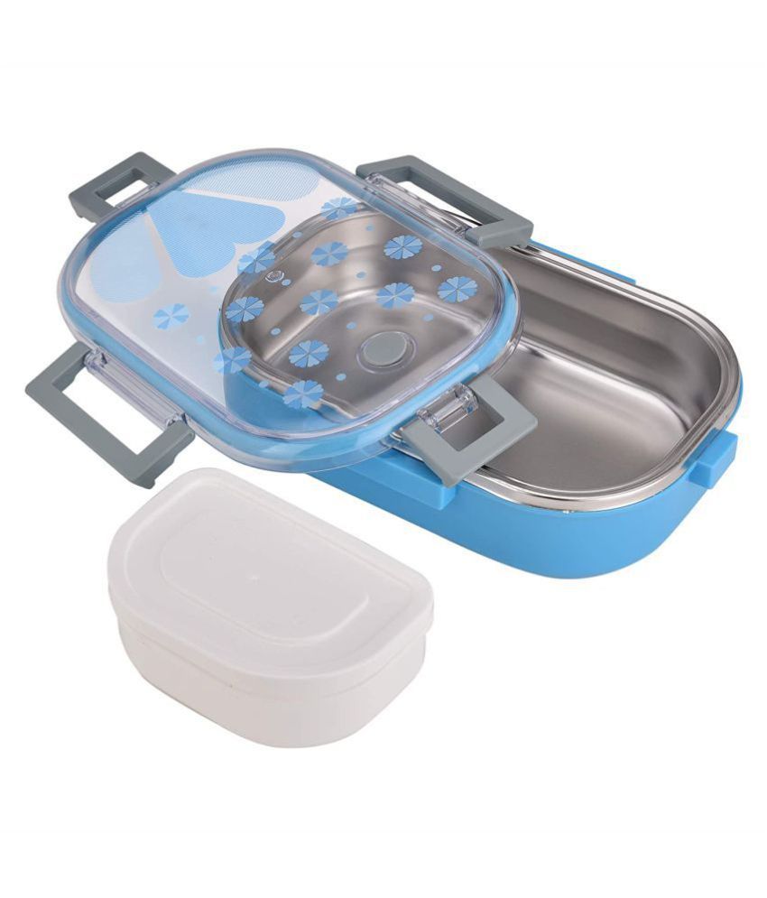 UNIQUE CARTZ Blue Stainless Steel Lunch Box: Buy Online at Best Price ...