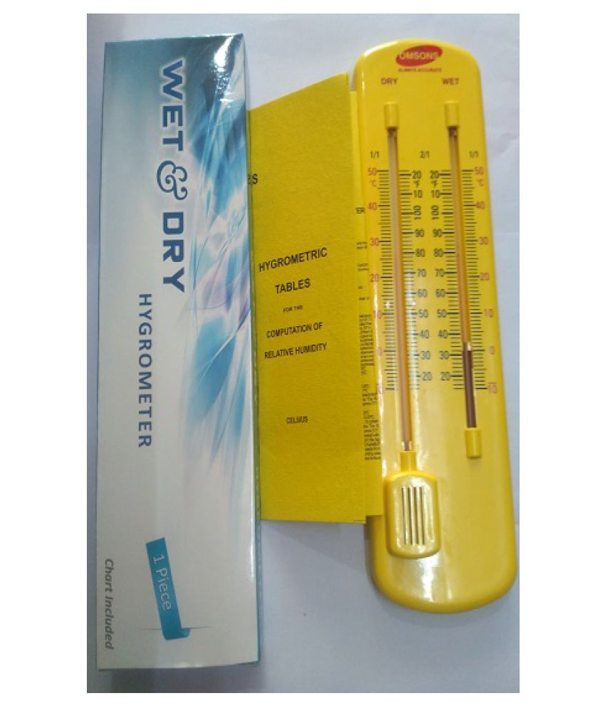 WET & DRY HYGROMETER ( With Chart ) Export Quality 10 to 50 degree Celsius Buy Online at Best