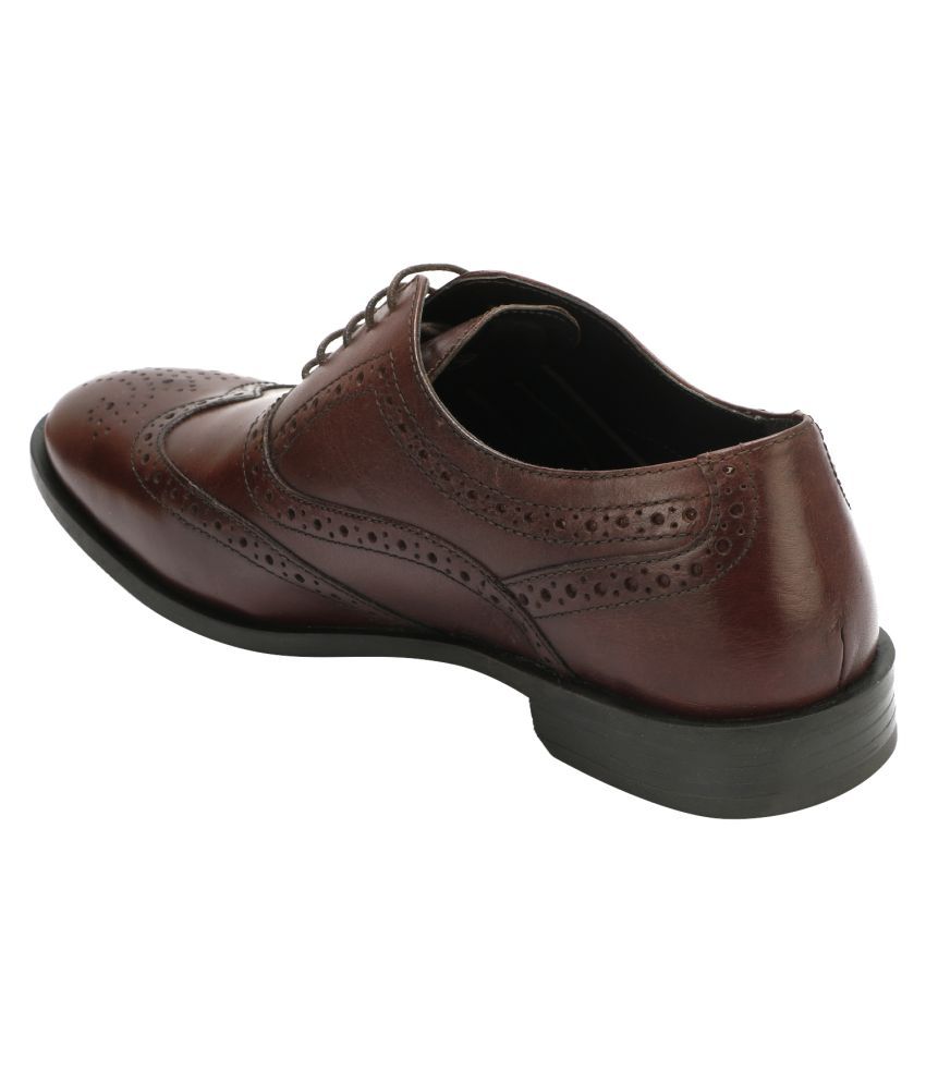 red tape brown brogue shoes