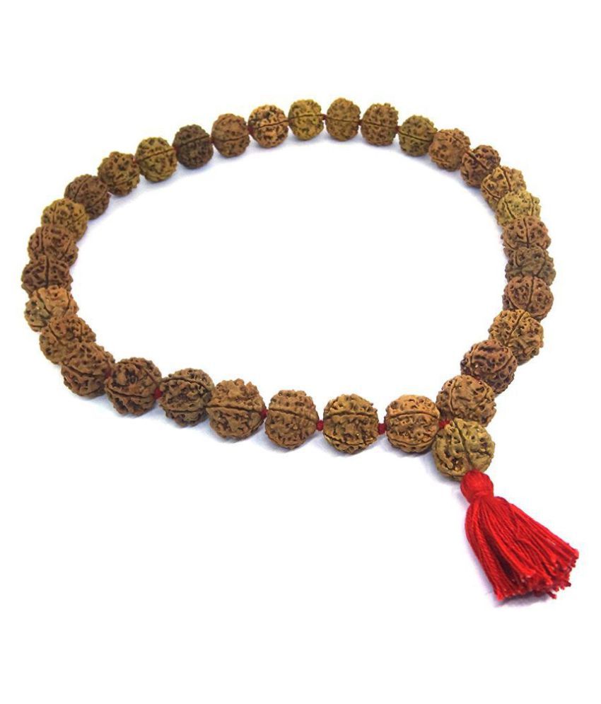 4 MUKHI (FACE) RUDRAKSHA MALA Nepal 32+1 BEADS-14-16 MM- AAA+ Quality ...