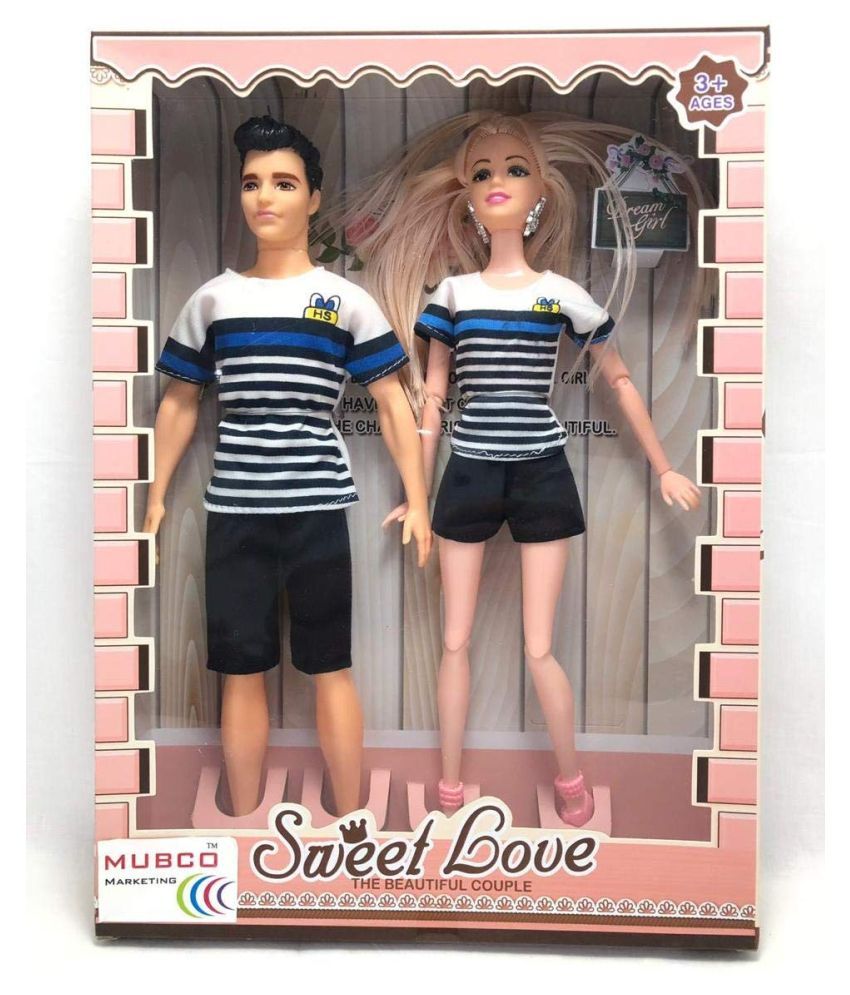 Barbie and Ken | Couple Doll Set | (Navy Blue/White) | Doll. - Buy ...