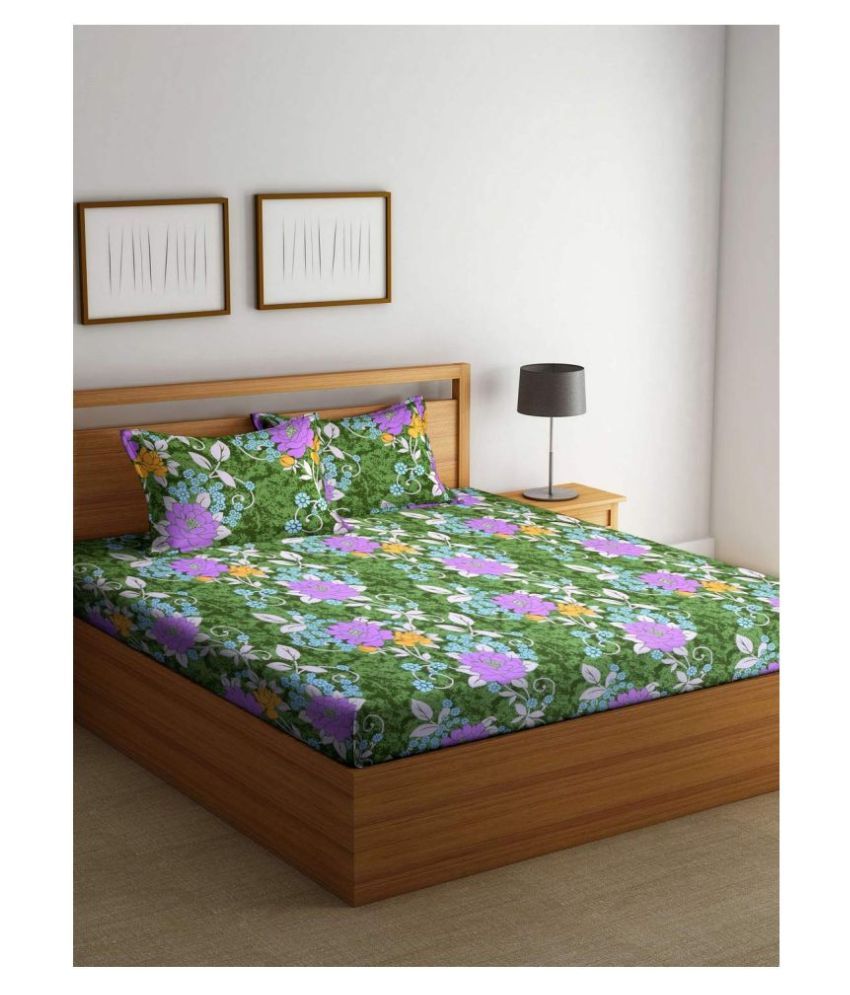 Bombay Dyeing Cotton Double Bedsheet with 2 Pillow Covers Buy Bombay