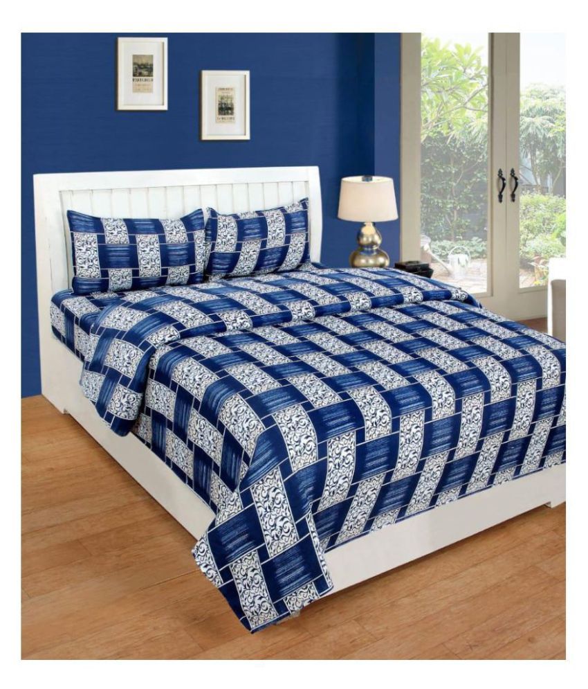 Ekkam Glace Cotton Double Bedsheet with 2 Pillow Covers Buy Ekkam