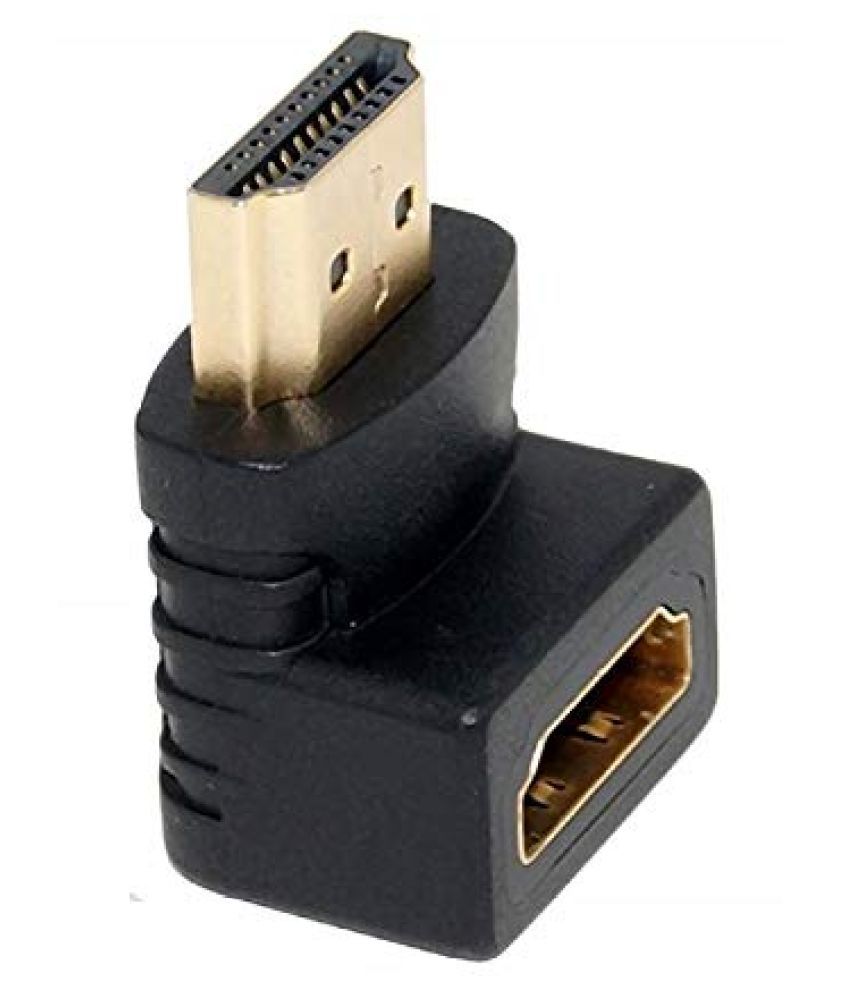Ever Forever Gold Plated HDMI Male to Female Converter Connector Adapter 90 Degree L Shape for HDTV, Plasma TV, LED, LCD Etc