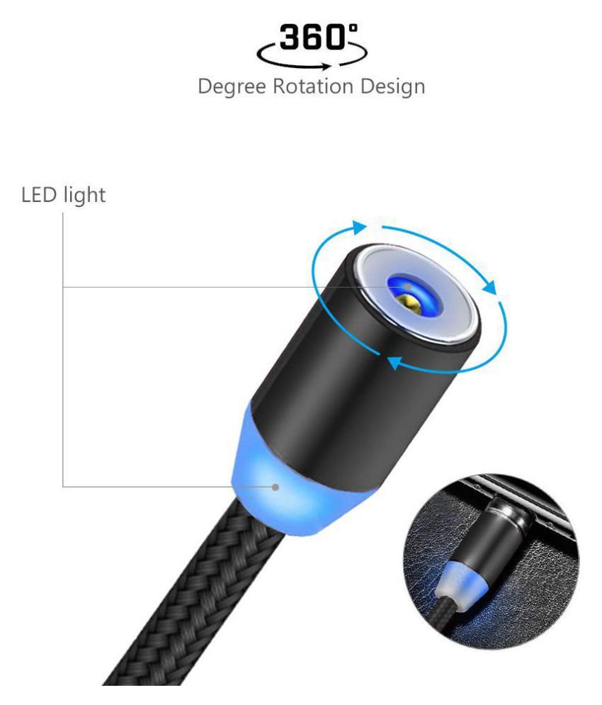 mobile charger usb magnetic 3 in 1 cable