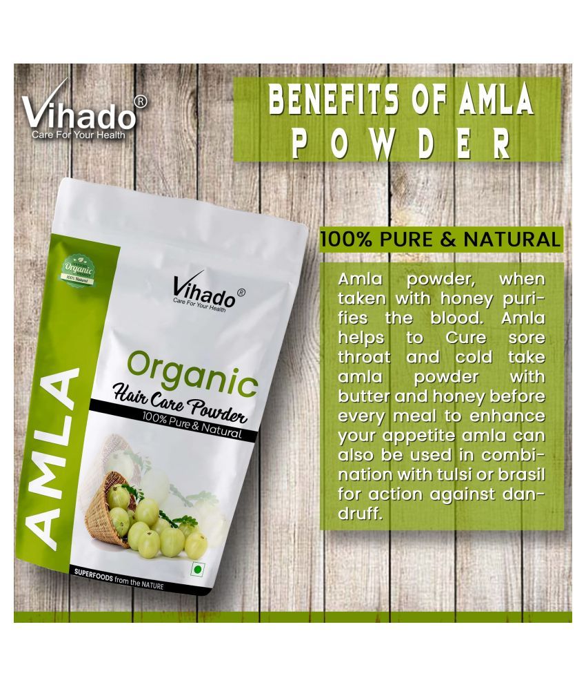 Vihado Natural Dry Amla Powder Hair Mask 400 g: Buy Vihado ...