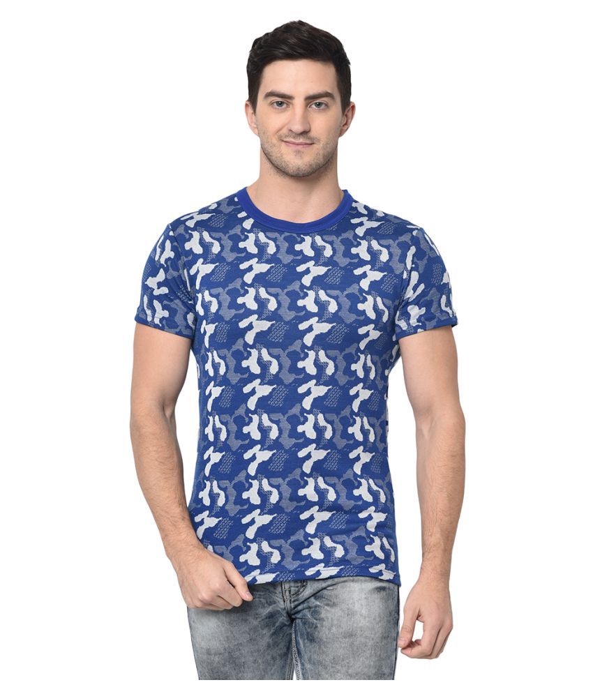 Vimal Jonney Cotton Blend Multi Self Design T-Shirt - Buy Vimal Jonney ...
