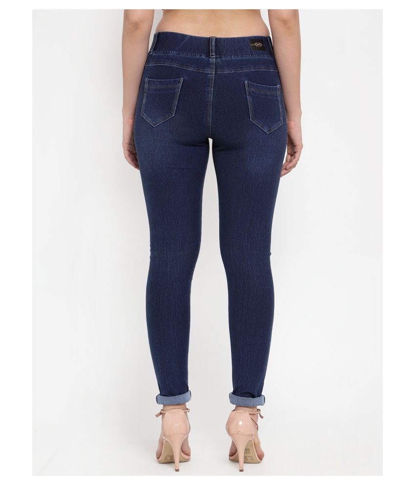 blue denim jeggings