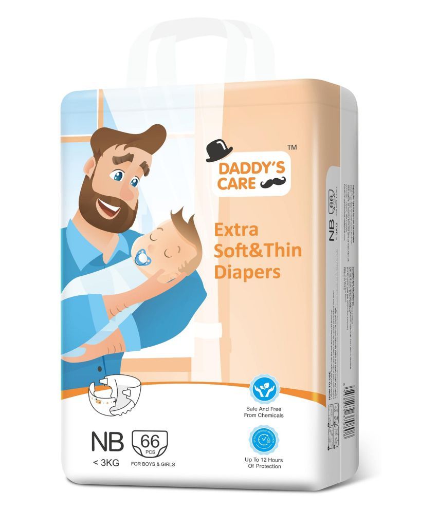 Daddy's Care Ultrathin soft Disposable Tape Style Diapers with Wetness