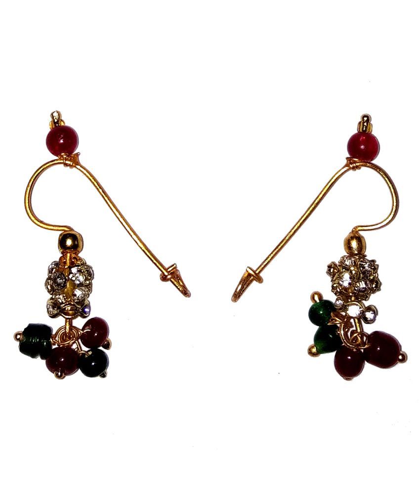 Traditional Press Bugadi Upper Ear ClipOn Earrings For Women/Girls