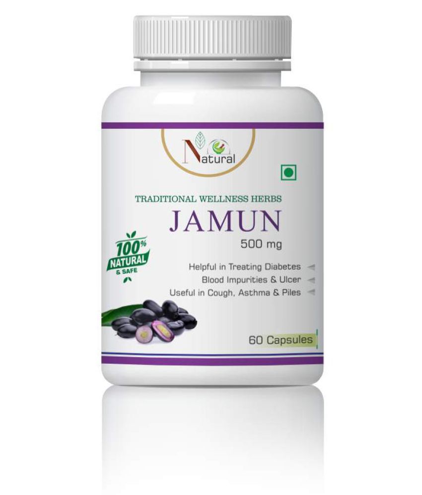 Natural Jamun for helps to increase hemoglobin Capsule 60 no.s Pack Of ...