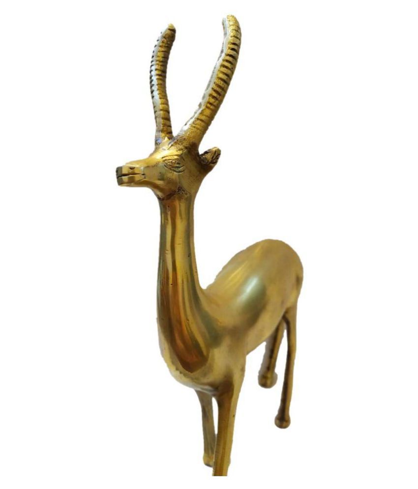 Shubh Sanket Vastu Brass Deer 9 inches Buy Shubh Sanket Vastu Brass
