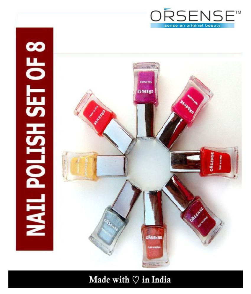     			orsense Nail Polish Multi Glossy Pack of 8 40 mL