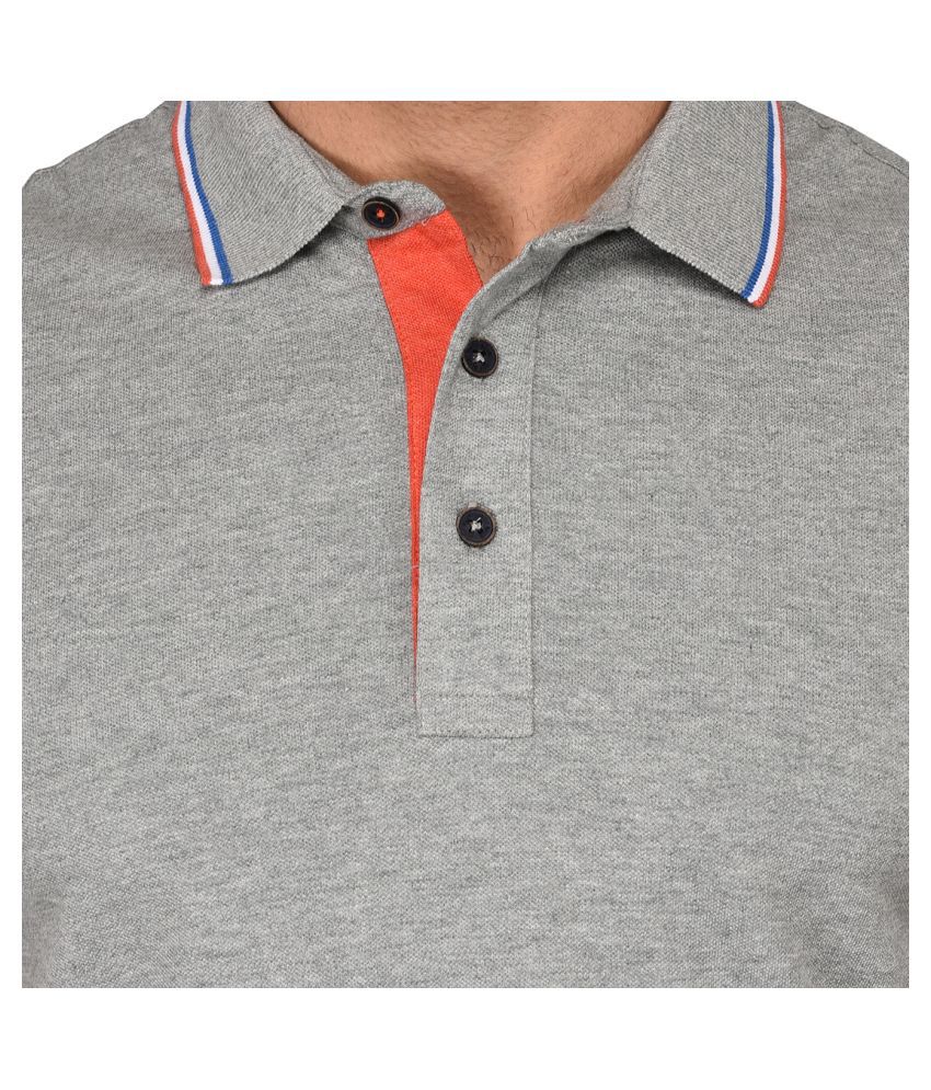 JB Sport Cotton Grey Plain Polo T Shirt - Buy JB Sport Cotton Grey ...
