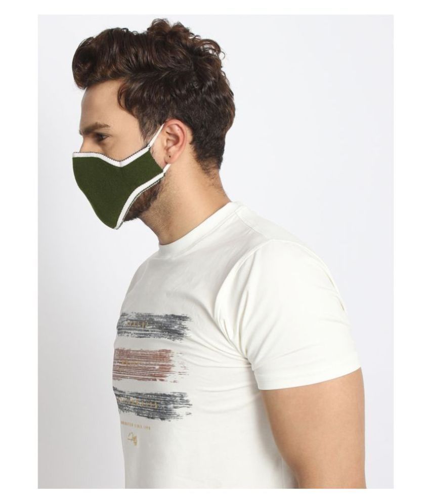 98 Degree North Masks Pack Of 5, 100 Cotton, Olive Buy 98 Degree