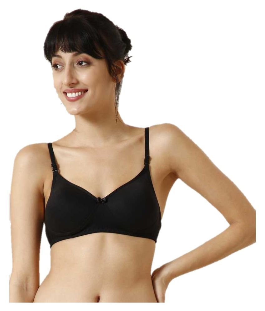     			Skandas Trendz Cotton Lycra T-Shirt Bra - Black