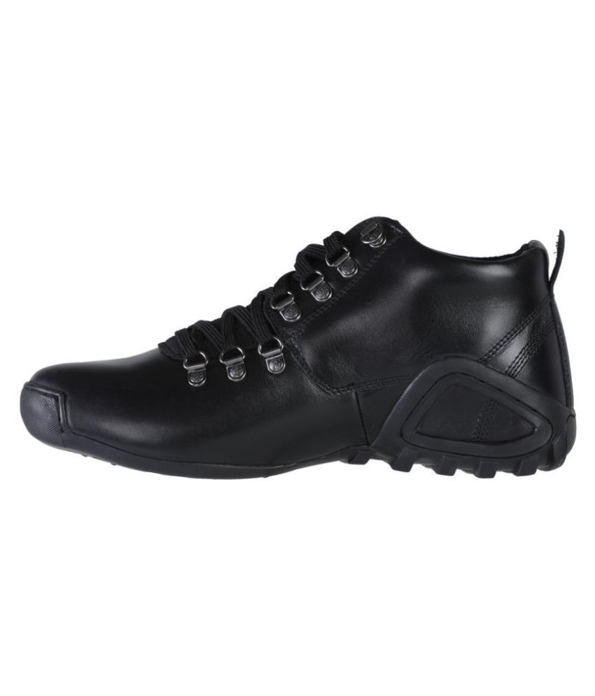 woodland black high ankle sneakers