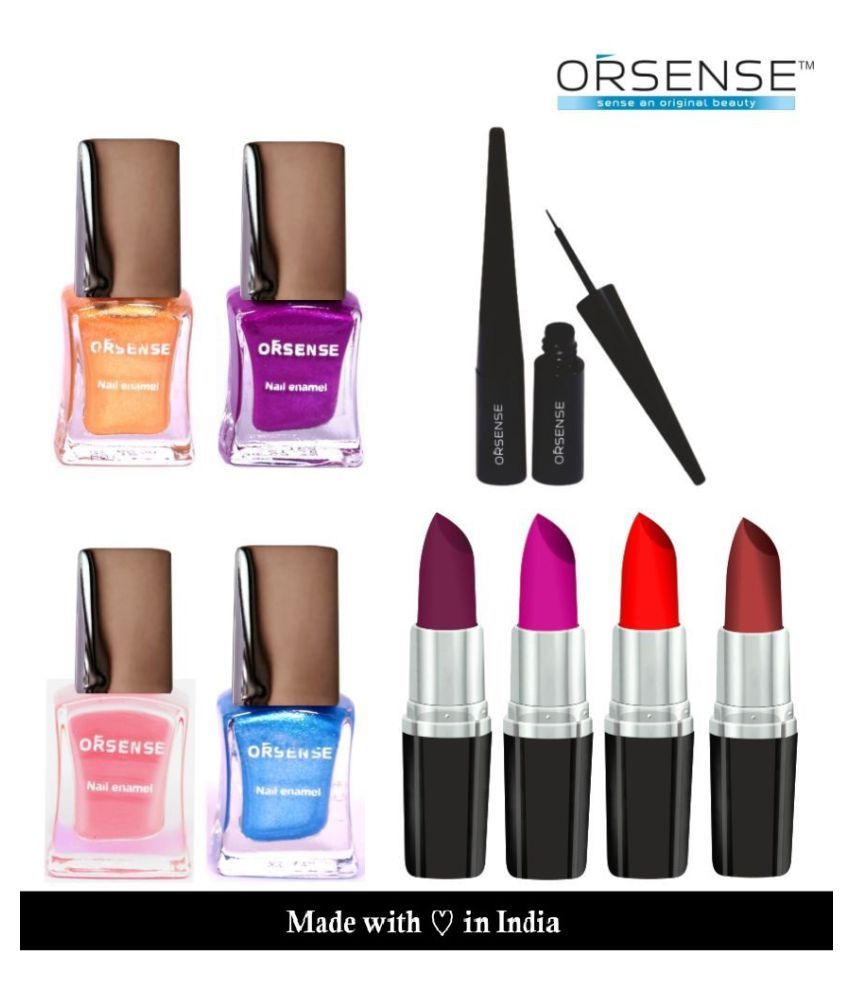 orsense MAKEUP KIT COMBO + Liquid Eyeliner Black Pack of 9 200 g Buy