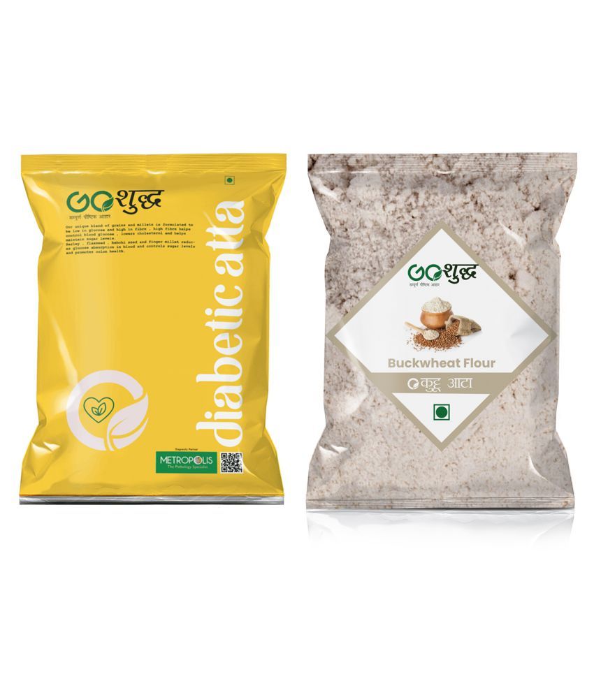 Goshudh Premium Quality Kuttu Atta 500GM & Diabetic Atta/Flour 500GM 1