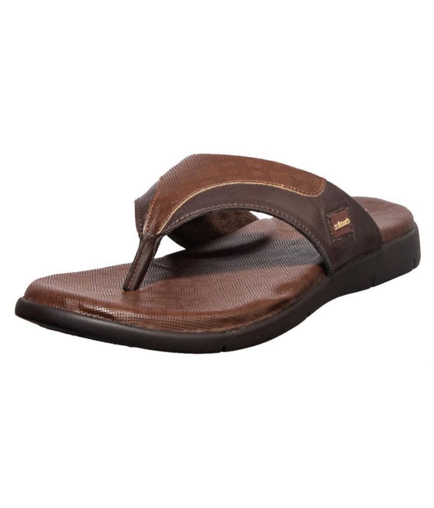 Khadim's Brown Daily Slippers Price in India- Buy Khadim's Brown Daily ...
