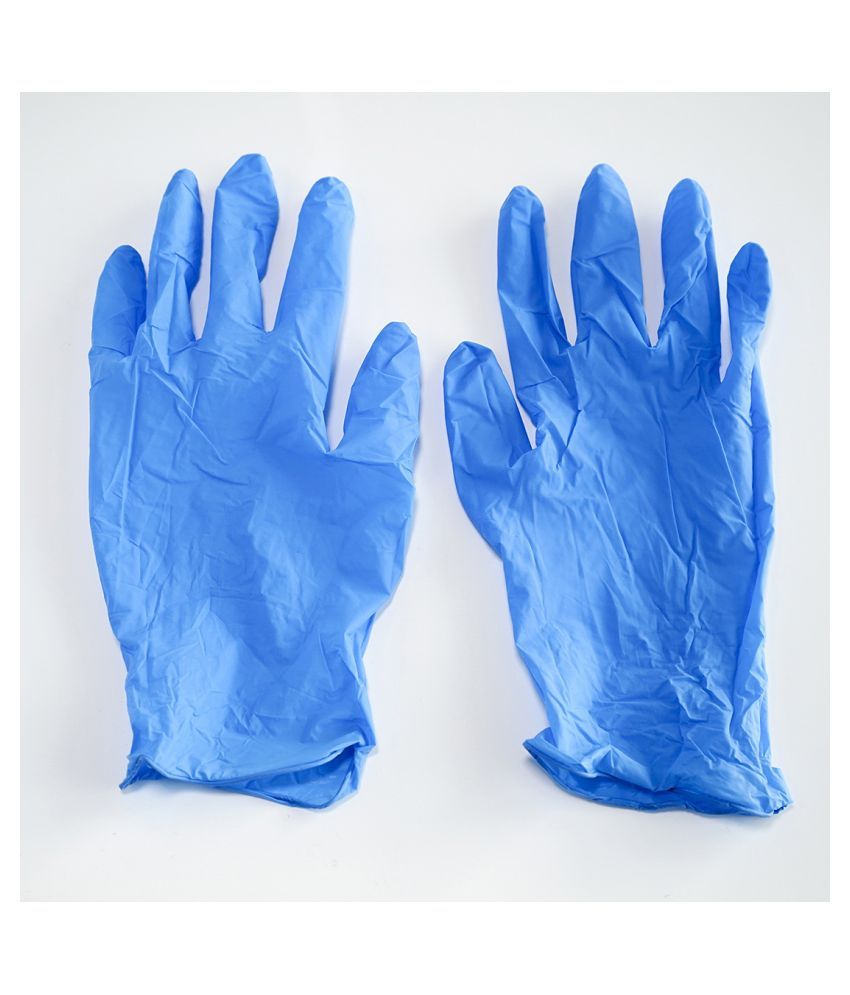 Rubber Hand Gloves Blue Pack of 50 Pairs/Non-slip Gloves/Safety Hand ...